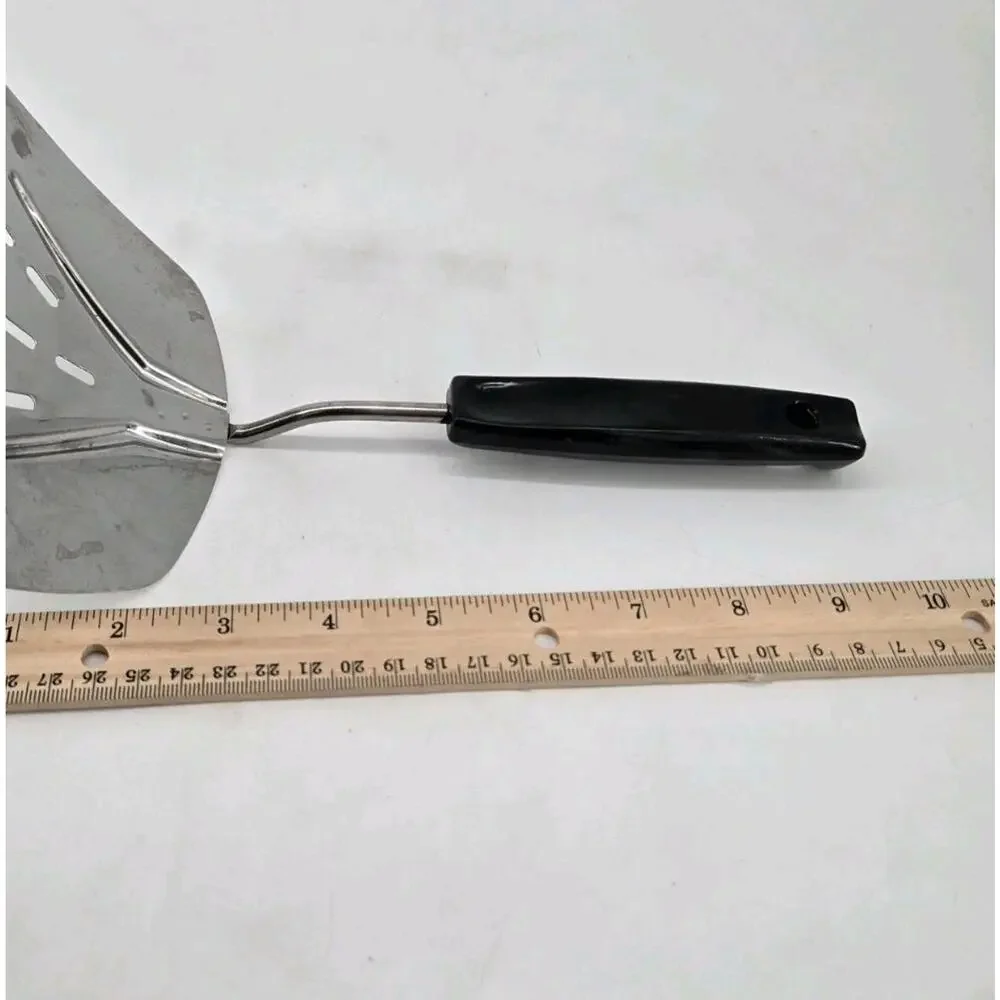 Foley Stainless MPLS Vintage Wide Slotted Spatula Curve Flipper Fish Turner